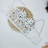 Sheer Mesh Corset with Steel Boning and Rhinestone Embellishments