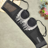 Unique Diamond and Fringe Sexy Tight-Fit Top