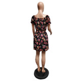 Vogue Sexy Off Shoulder Printed Dresses