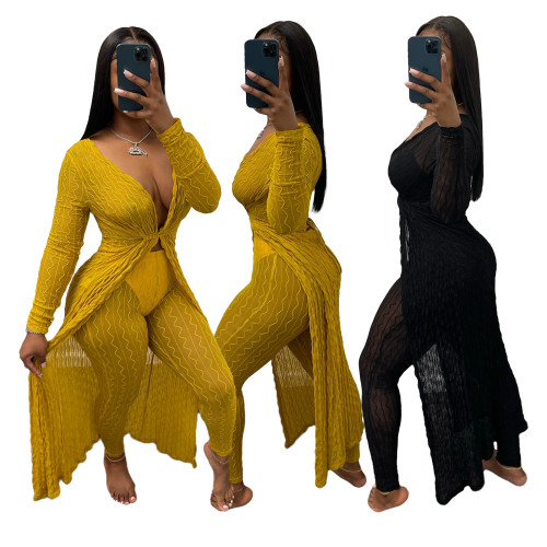 Ripple Jacquard Street Casual Two-Piece Set