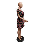 Vogue Sexy Off Shoulder Printed Dresses