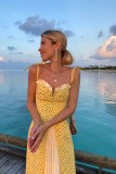 Women Spaghetti Straps Prom Dress Sexy Side Split High Waisted Slim Evening Party Dresses