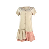 Summer Asymmetric Ruffled Loose Club Dresses