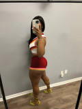 Fashion Knit Sleeveless Vest High Waist Short Set