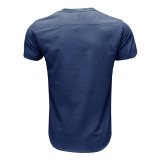 Men's Casual Cotton Linen Short Sleeve Henley Shirt Summer Lightweight Beach T-Shirts