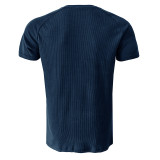 Mens Tee Shirt Men's Fashion Casual Sports Breathable Henley Collar T Shirt Short