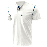 Men's Short-sleeved Round Neck Slimming T-shirt Fashion Casual Solid Slimming Top Short