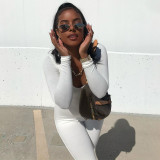 Seamless Plunge Long Sleeve Jumpsuit