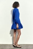 Women Ruffled Shirt Dress