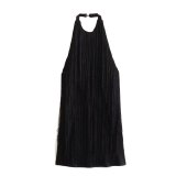Solid Color Fitting Fringed Dress