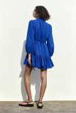 Women Ruffled Shirt Dress