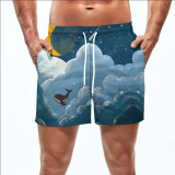 Summer Men's Beach 5-point Shorts Quick-drying Printed Pants