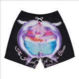 Summer Men's Beach 5-point Shorts Quick-drying Printed Pants