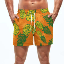 Summer Men's Beach 5-point Shorts Quick-drying Printed Pants