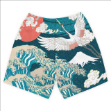 Summer Men's Beach 5-point Shorts Quick-drying Printed Pants