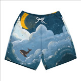 Summer Men's Beach 5-point Shorts Quick-drying Printed Pants