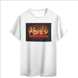 Custom-made T-shirts Short Sleeve Men's Round Neck Printed Large Size Tops