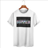 Custom-made T-shirts Short Sleeve Men's Round Neck Printed Large Size Tops