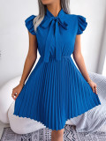 Flouncy Pleated Skirt with Cinched Waistband