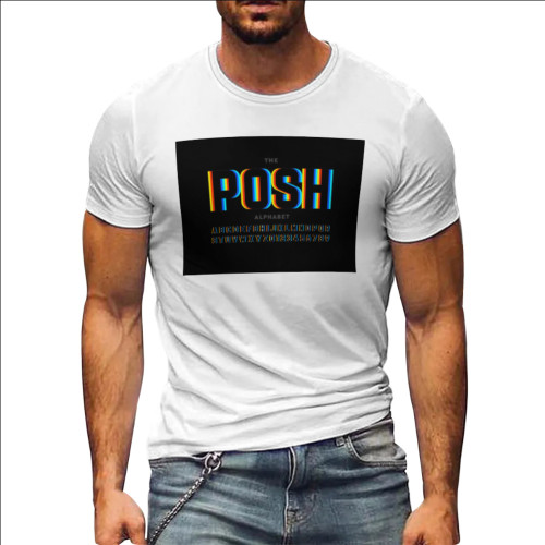 Custom-made T-shirts Short Sleeve Men's Round Neck Printed Large Size Tops