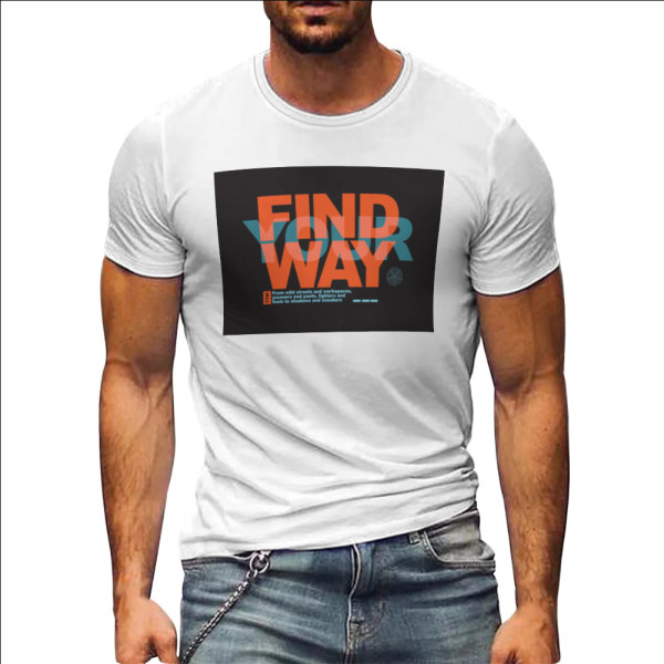 Custom-made T-shirts Short Sleeve Men's Round Neck Printed Large Size Tops