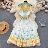 Vintage French Audrey Hepburn-inspired Waist-cinching Sweetheart Dress