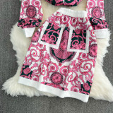 Floral Print Shirt and Skirt Set