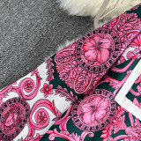Floral Print Shirt and Skirt Set