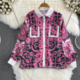 Floral Print Shirt and Skirt Set