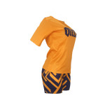 Casual Graphic Print Short Sleeve Two Piece Set with Pockets