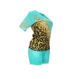 Casual Graphic Print Short Sleeve Two Piece Set with Pockets