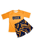 Casual Graphic Print Short Sleeve Two Piece Set with Pockets