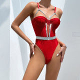 Sexy Onesie Bodydsuit Hollow Out Sexy Teddy Lingerie
