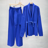 Knitted Cardigan Camisole and Wide-Leg Pants Trio The Perfect Outfit