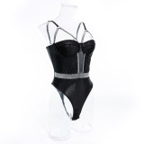 Sexy Onesie Bodydsuit Hollow Out Sexy Teddy Lingerie