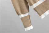 Knitted Cardigan Camisole Top and Wide Leg Pants Three-piece Set