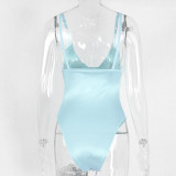 Sexy Backless Camisole Solid Color Straps One Piece Playsuits