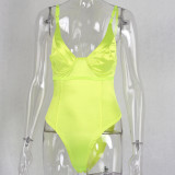 Sexy Backless Camisole Solid Color Straps One Piece Playsuits