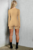 Tops Long Sleeve Square Neck Unitard Bodysuits