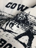 Round Neckline Letter Print Short Sleeve Tight-Fit T-Shirt