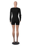 Tops Long Sleeve Square Neck Unitard Bodysuits