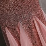 Off-The-Shoulder Gown Vintage Bridesmaid Wedding Sequin Mermaid Gown