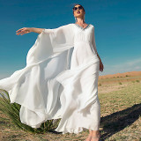 Rhinestone Cloak Sleeve Overlay Kaftan