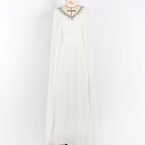 Rhinestone Cloak Sleeve Overlay Kaftan