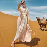 Women Muslim Dress Islamic Arabic Robe Cardigan Sets