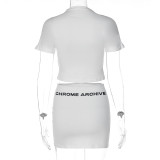 Women Crop Top Mini Skirt Set