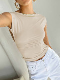 Sexy Back Nylon Moisture-Wicking Breathable Slim Fit Top