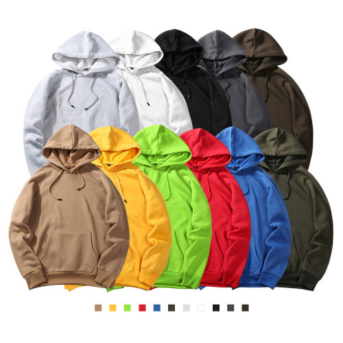 Autumn Loose Blank Fleece Sweatshirt Trendy Long Sleeve Hooded Sweatsuits