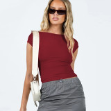 Sexy Back Nylon Moisture-Wicking Breathable Slim Fit Top