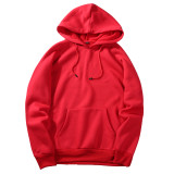 Autumn Loose Blank Fleece Sweatshirt Trendy Long Sleeve Hooded Sweatsuits